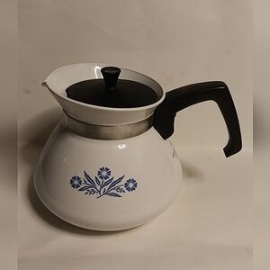 Vtg Corningware Blue Cornflower Teapot, 6 Cup